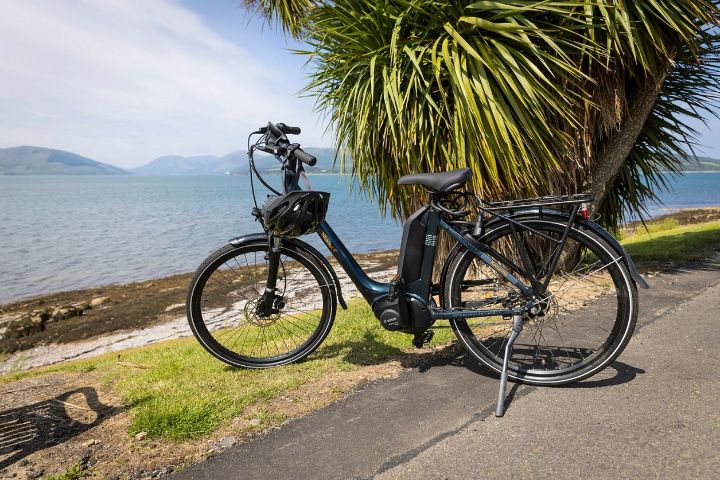 An electric bike on the Isle of Bute
