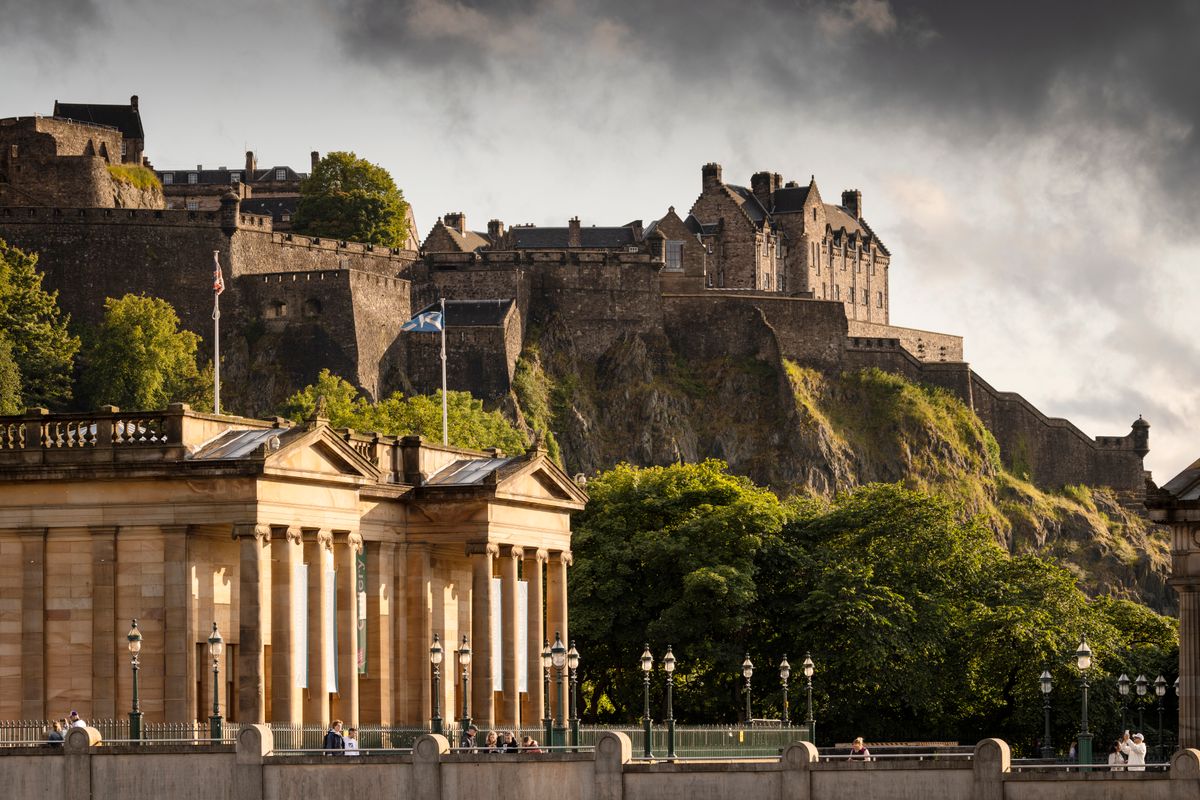 Edinburgh Castle and National Galleries of Scotland.
