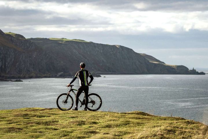 cyclist in the south of scotland