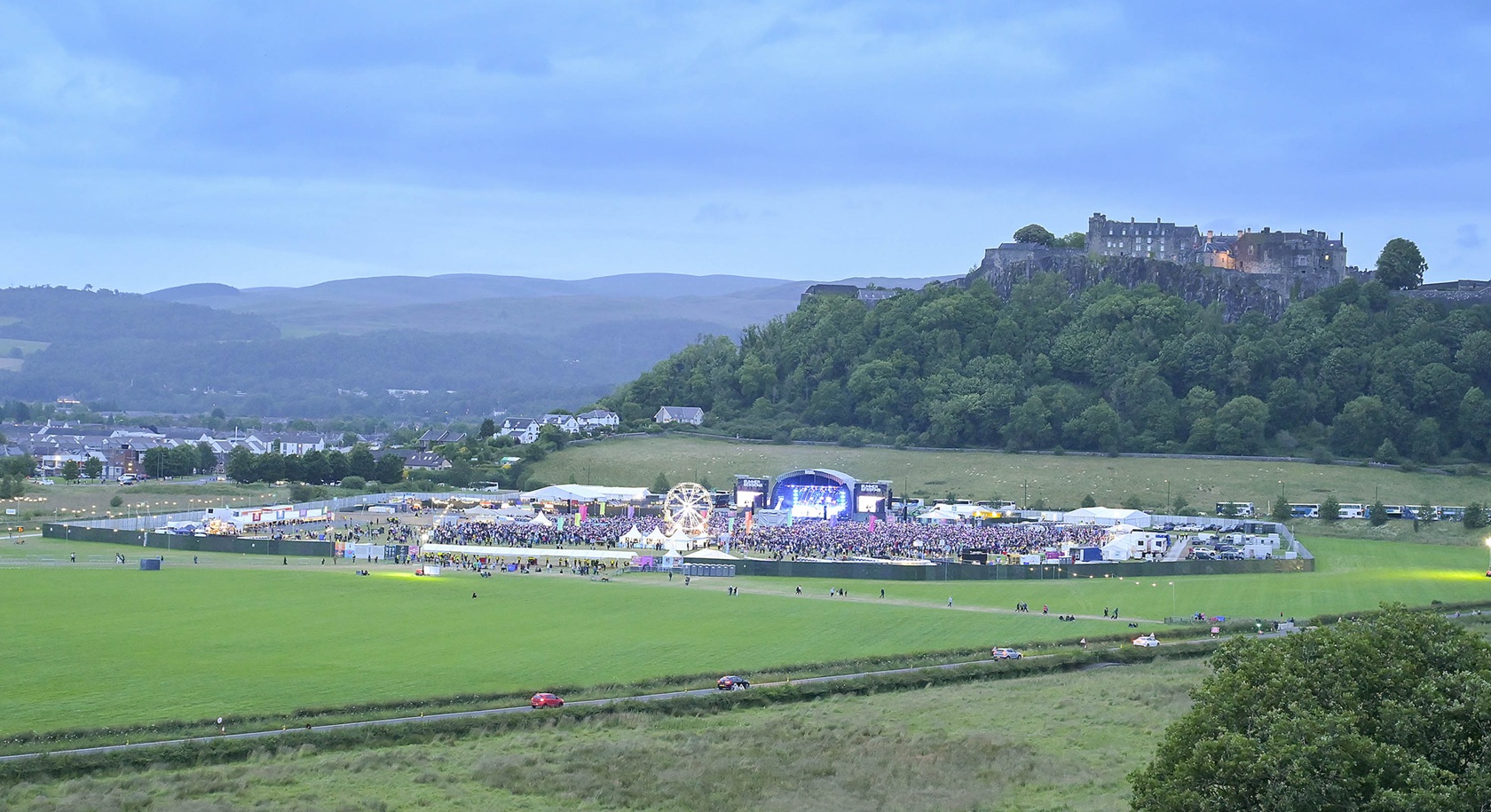 Crowds attending a concert to see Shania Twain perform at Stirling Summer Sessions in 2024.