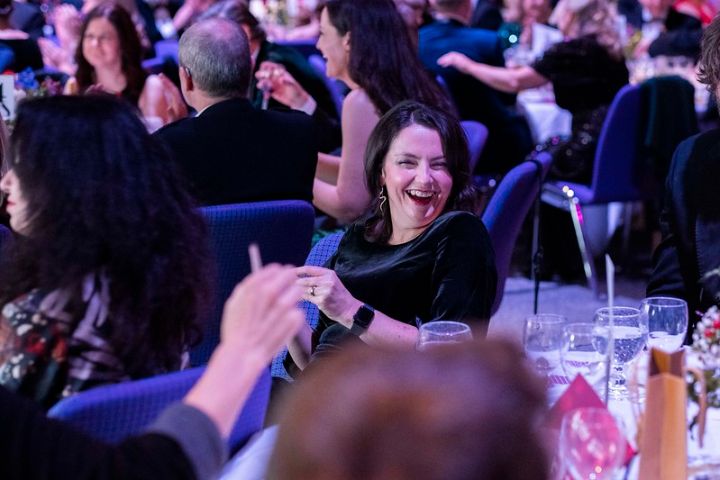 Guest laughing at Thistle Award final in Edinburgh