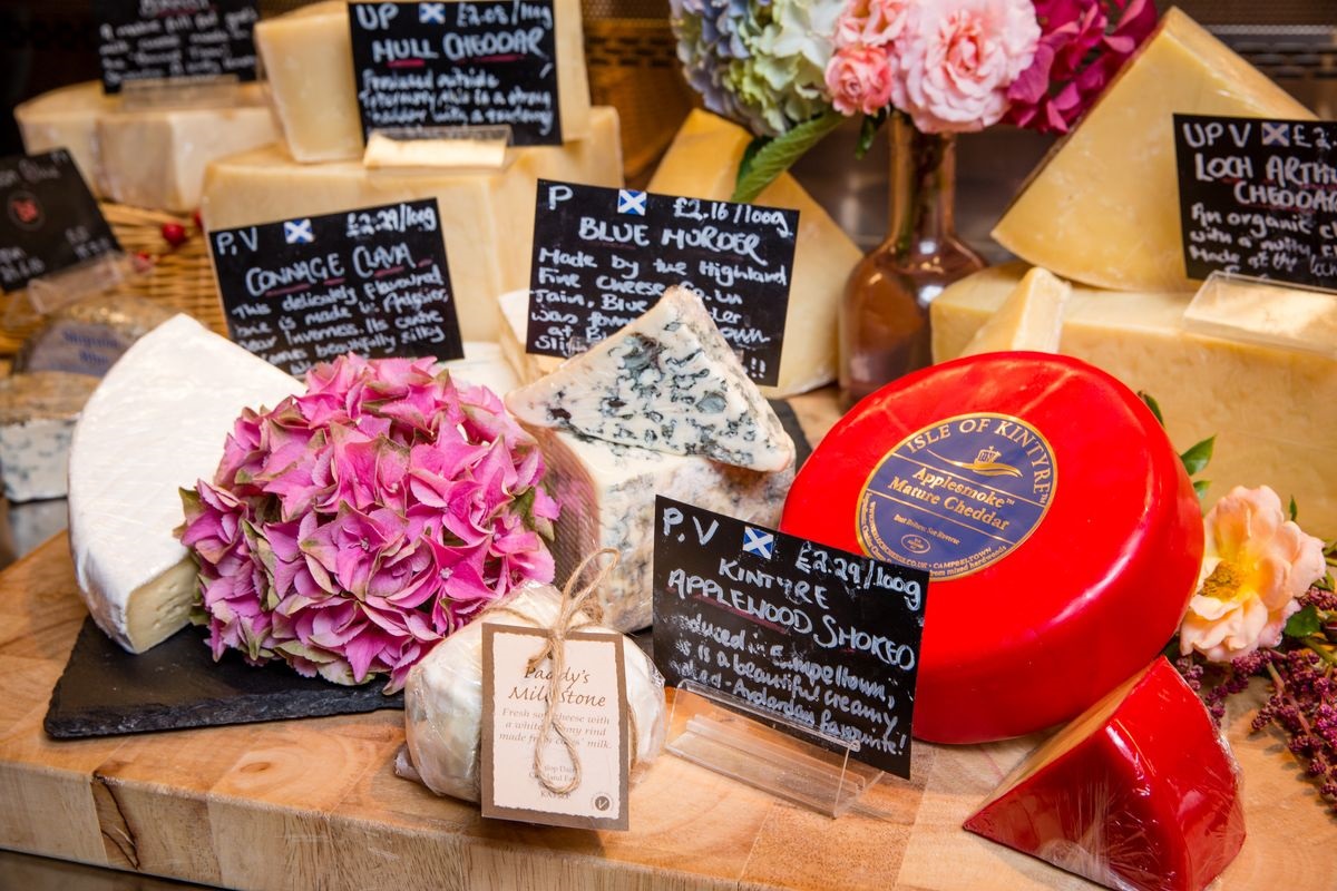A selection of cheeses