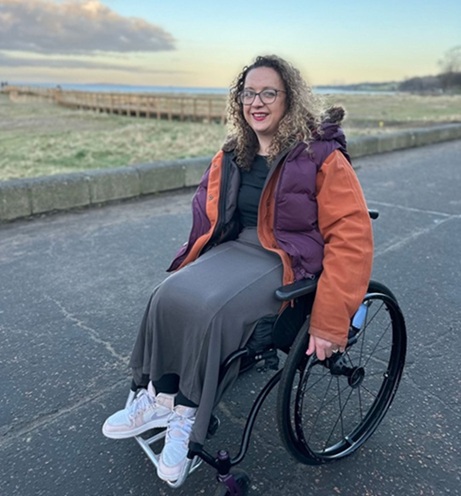 A close up of a person smiling