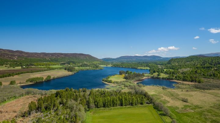 Drone photography of The Alvie Estate in the Cairngorms, Highland