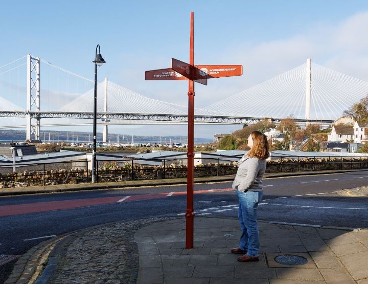 New signs on the Forth Bridge Trail