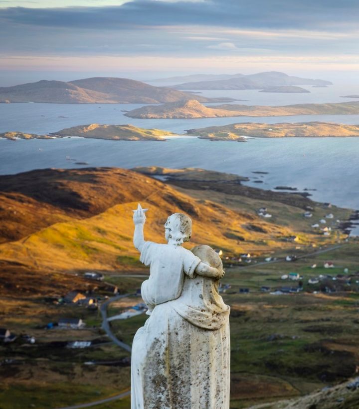 Our Lady of the Sea looking out on the Isle of Barra