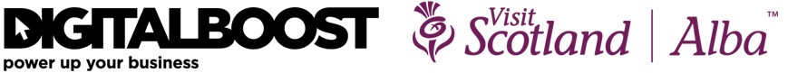 DigitalBoost and VisitScotland logos