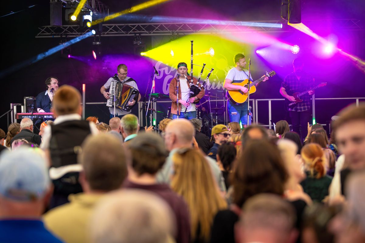 Band performing at the Cowal Highland Gathering.