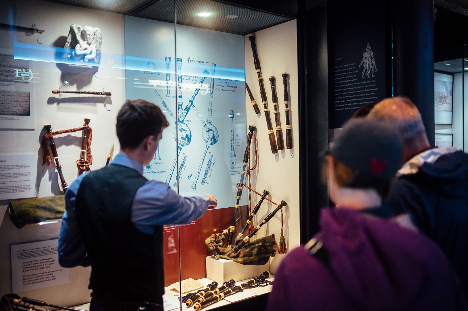 Visitors at the Piping Centre