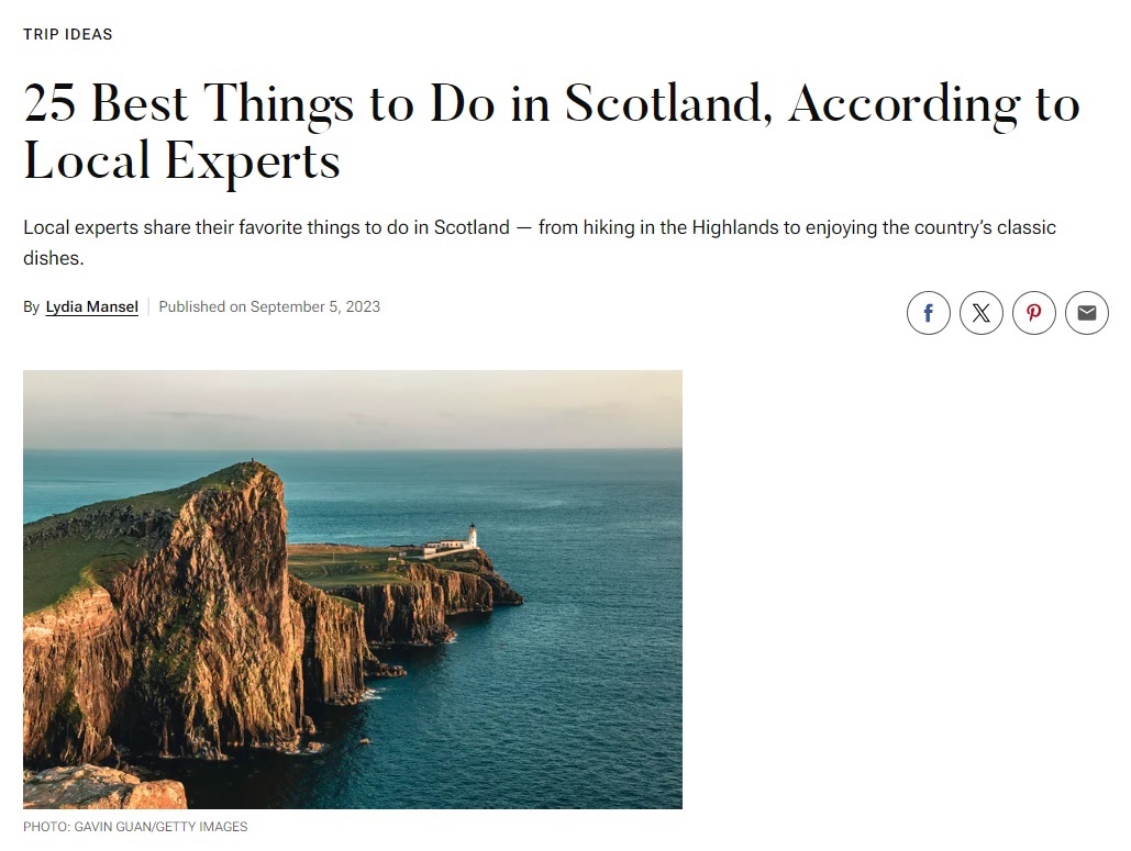 Screengrab of the 25 best things to do in Scotland
