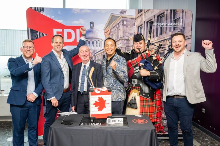 Launch of Edinburgh to Montreal flight