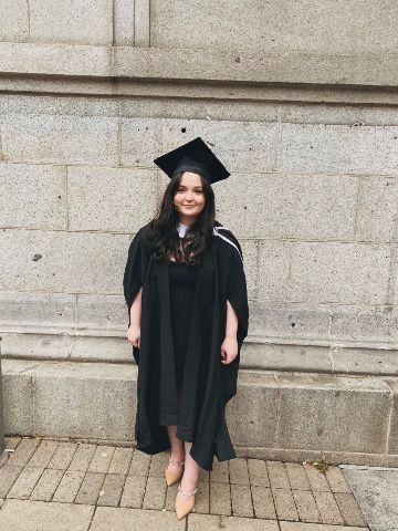 Ashleigh Littlejohn at her graduation from Robert Gordon's University in 2021