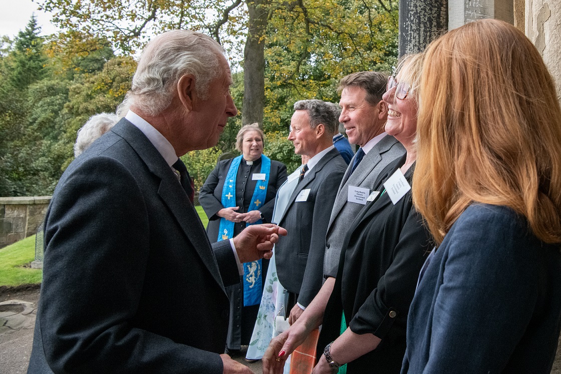 Caroline Warburton, Regional Leadership Director, VisitScotland meeting the King