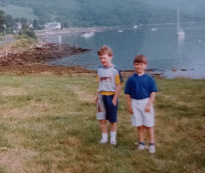A young Greg in Lochgoilhead with family