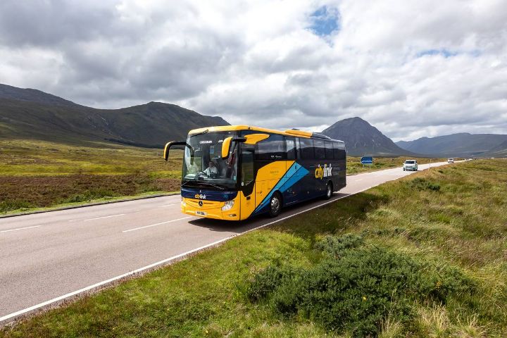 Bus on a rural road
