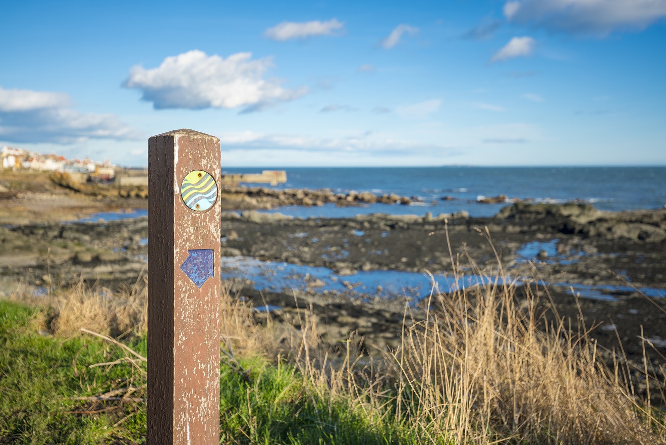 A signpost signalling a coastal path