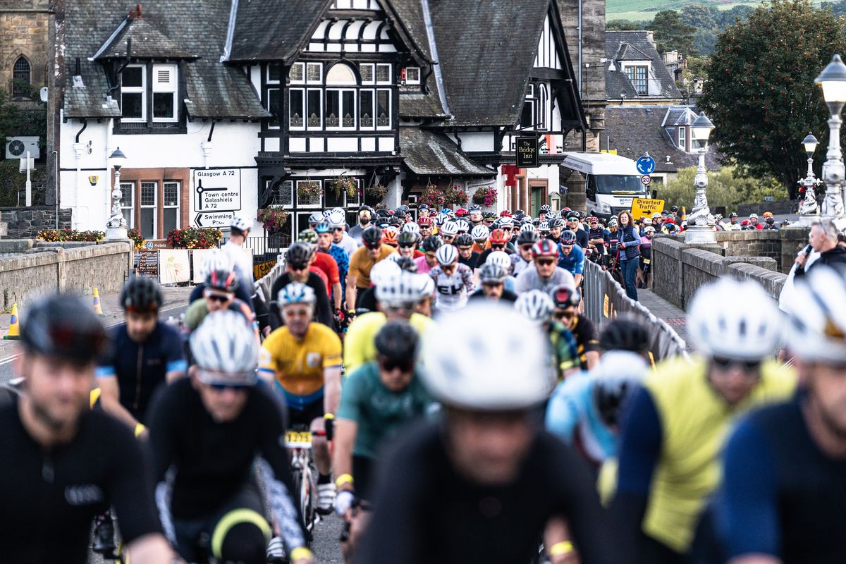 Cyclists participating in the Tour of the Borders.