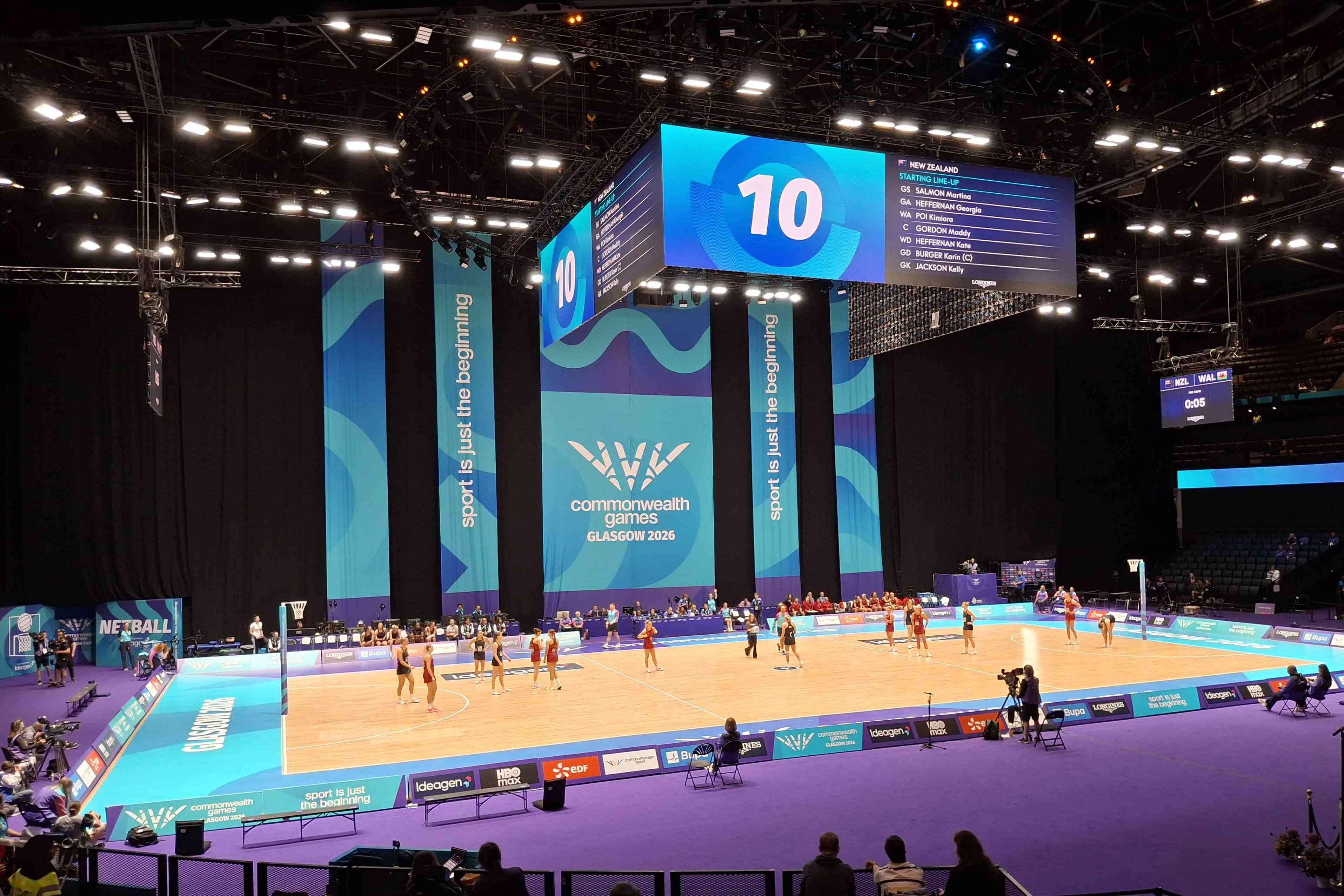 Attendees at the live event experience on the Commonwealth Games observer tour watched netball in the Hydro