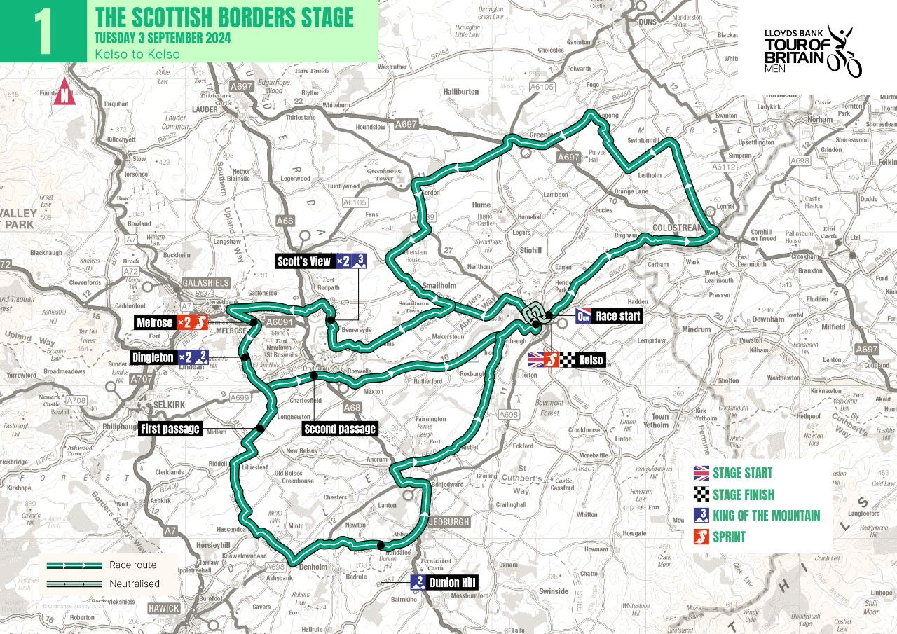Tour of Britain 2024 route map