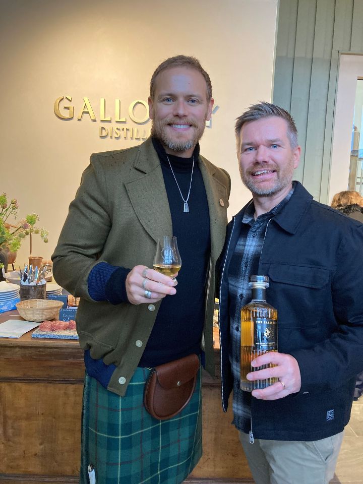 Gordon Smith with Sam Heughan