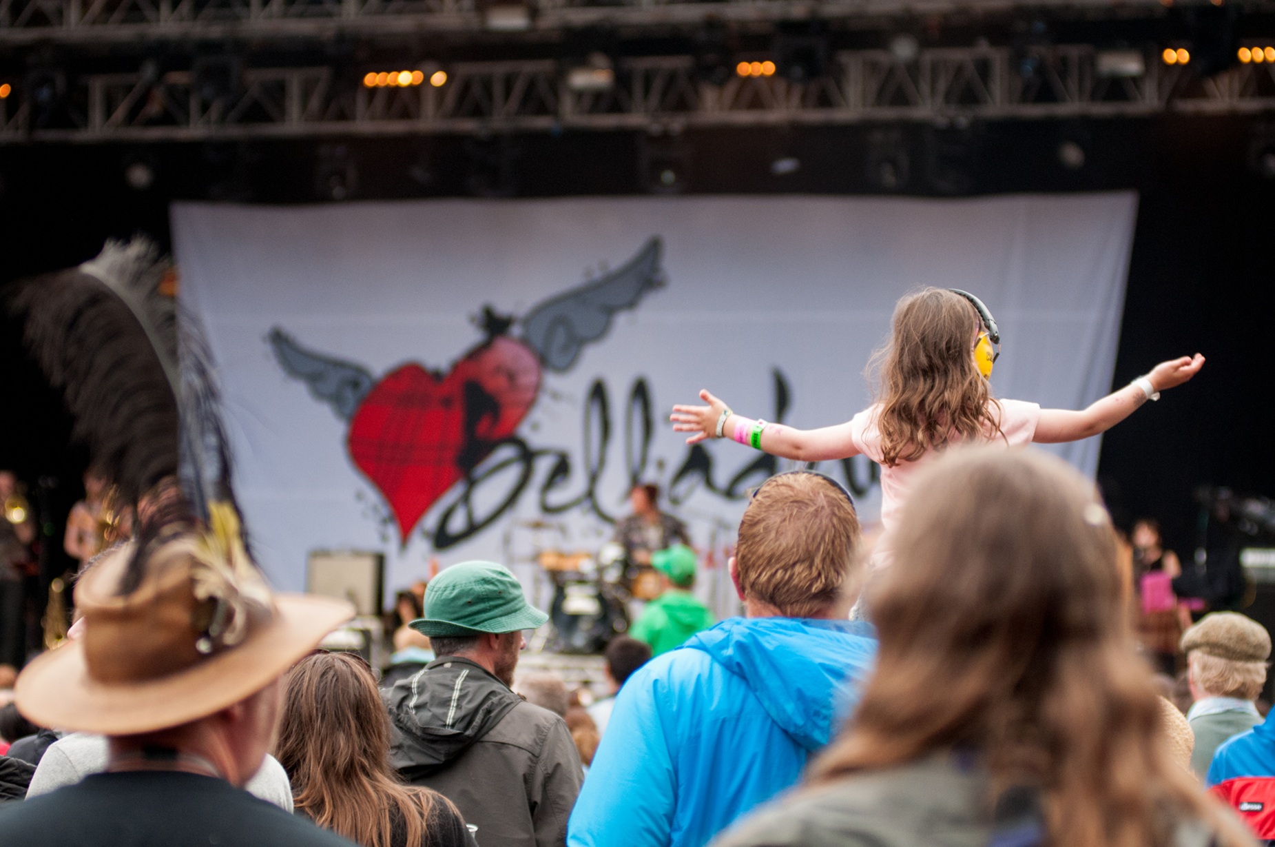 A crowd at a festival.