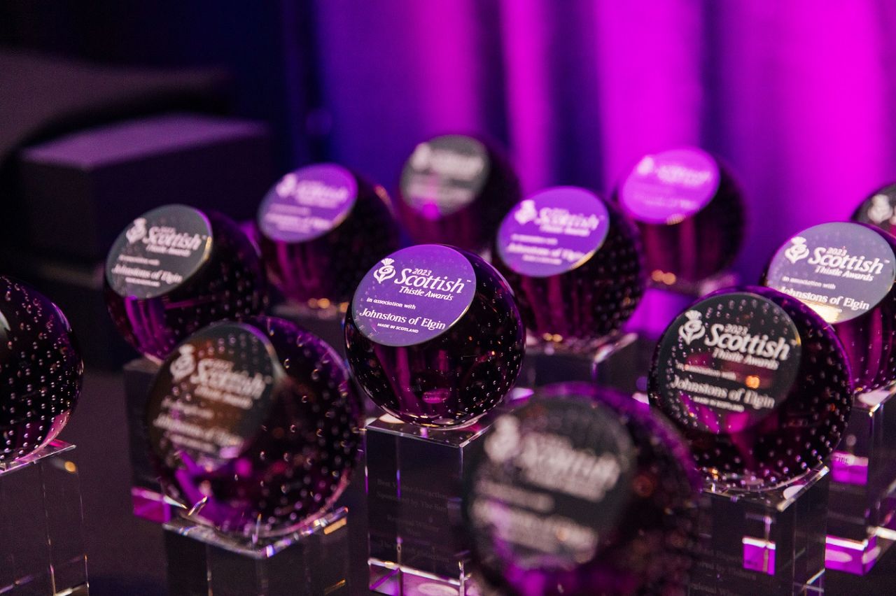 Scottish Thistle Award 2023 trophies