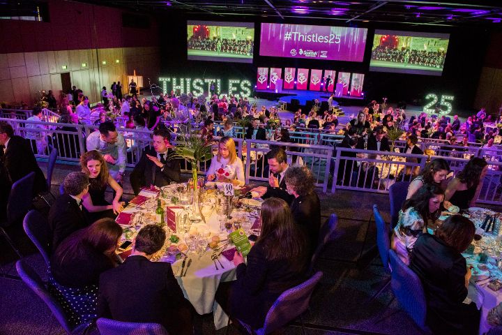Guests at table at Scottish Thistle Awards 2018