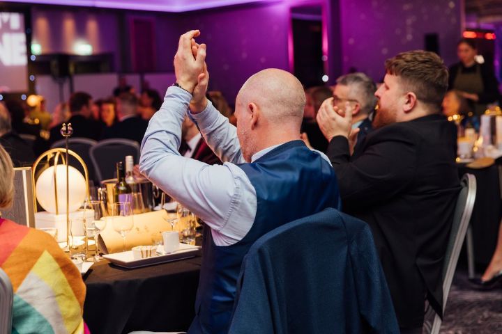 Thistle awards guest clapping