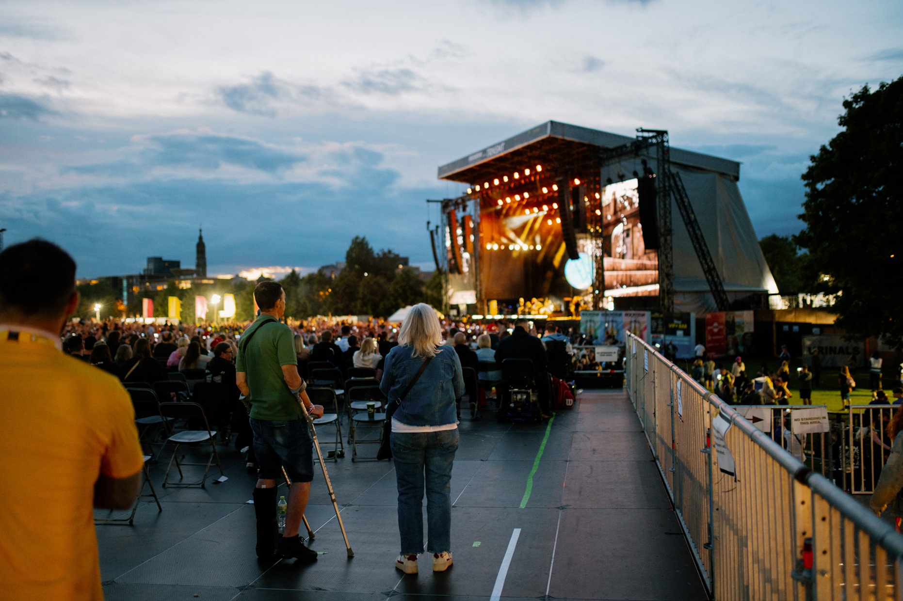 The accessible platform at TRNSMT looking towards the festival stage