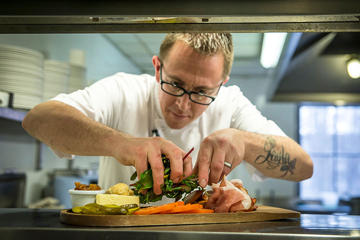 Grand WEST platter being prepared at West Brewery, Bar and Restaurant in Glasgow