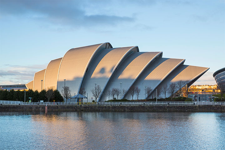 SSE Hydro arena is located on the site of The Scottish Exhibition and Conference Centre, Glasgow.