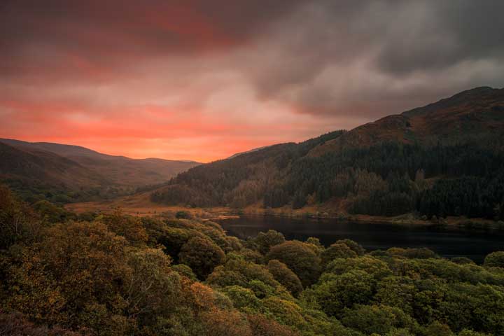 Sunrise over Glen Trool, Galloway