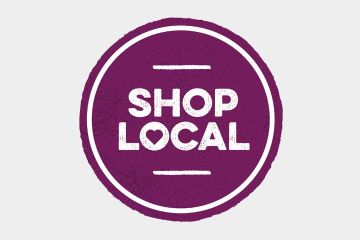 Shop Local Logo in corporate VisitScotland purple