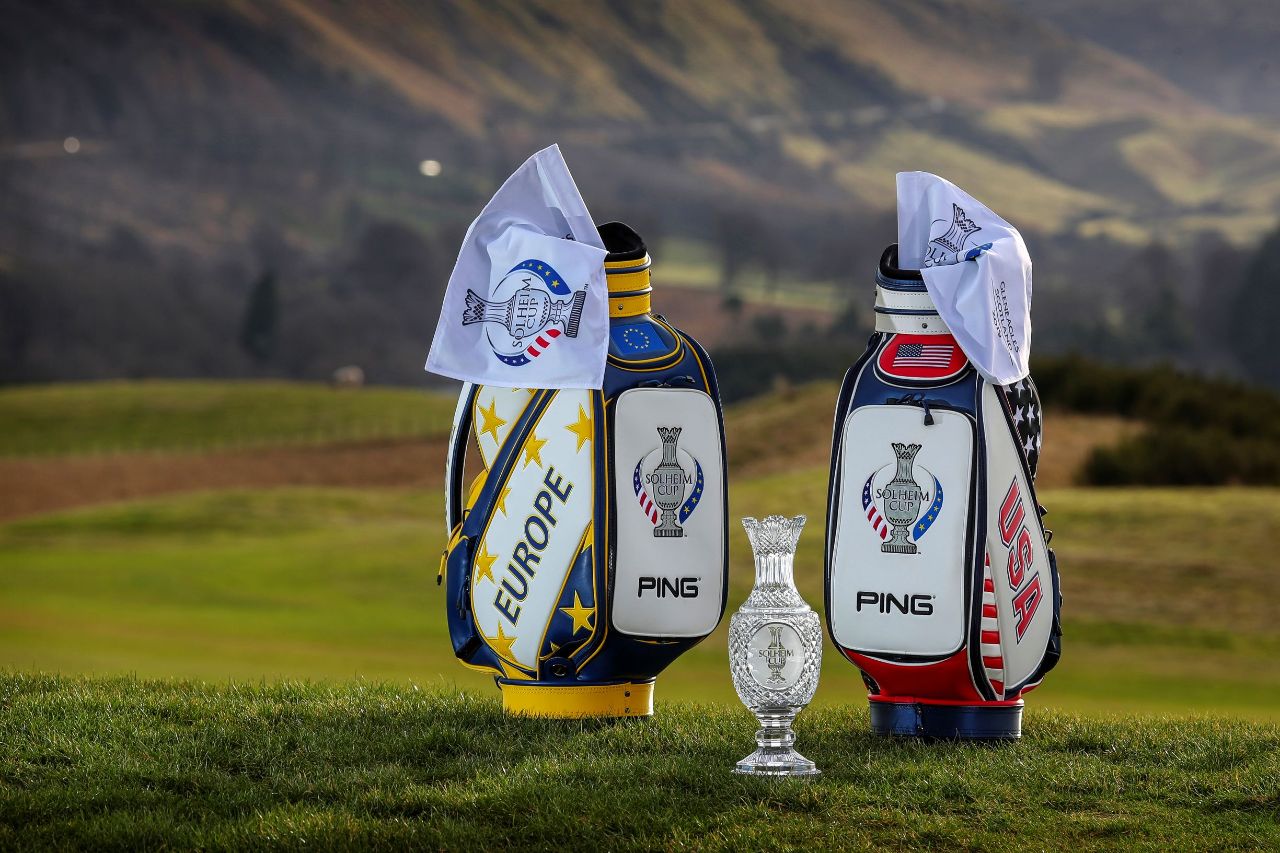 Solheim Cup 2019 bags and trophy