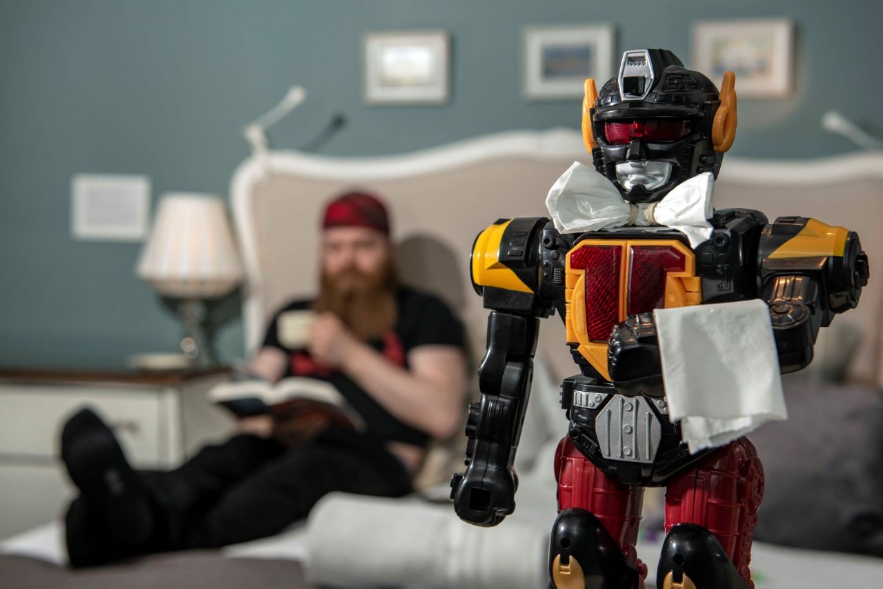 Robot butlers could be serving guests in the future according to a new research paper from VisitScotland (Note: Robots may appear larger in the future). With thanks to Albyn Townhouse, Edinburgh.