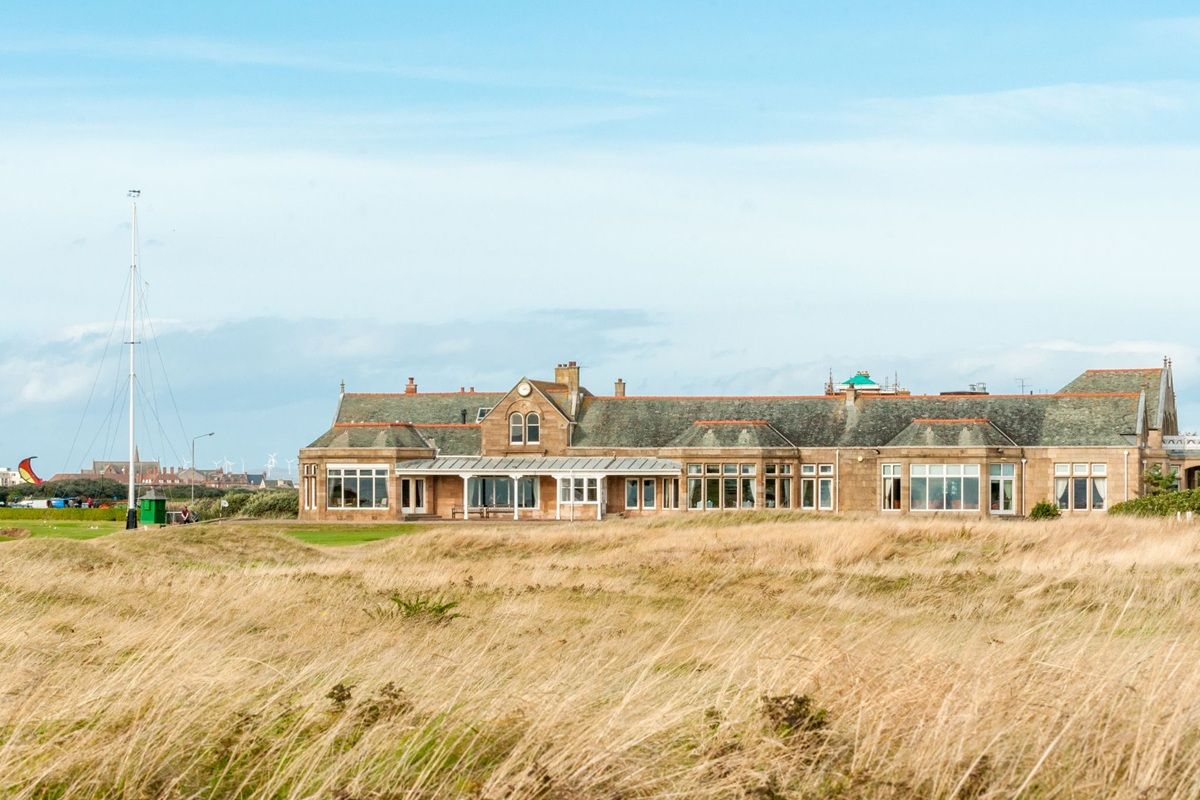Clubhouse of the Royal Troon Golf Club.