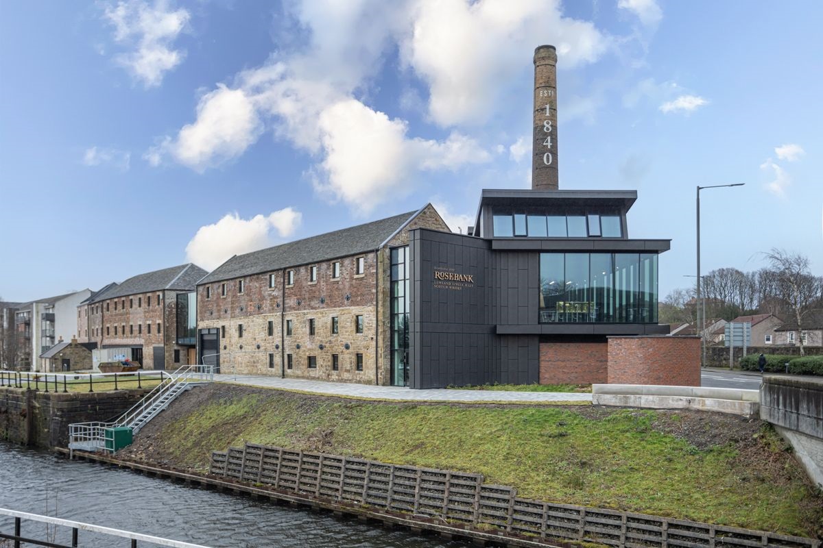 Exterior of the Rosebank Distillery
