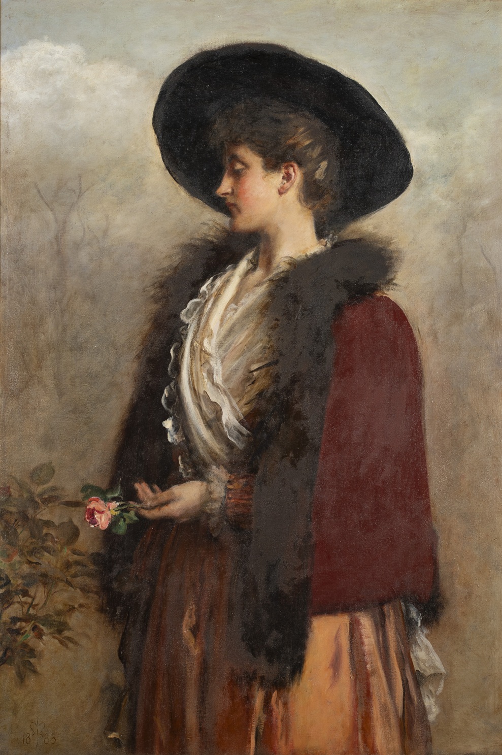 An image of an oil painting of a female